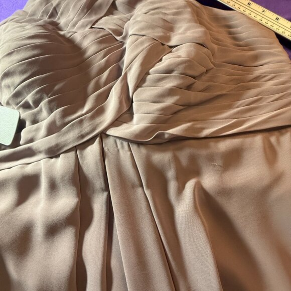 NEW 📌Azazie Pleated Keyhole Back Halter Neckline Chiffon Bridesmaid -Prom Dress - Picture 12 of 15